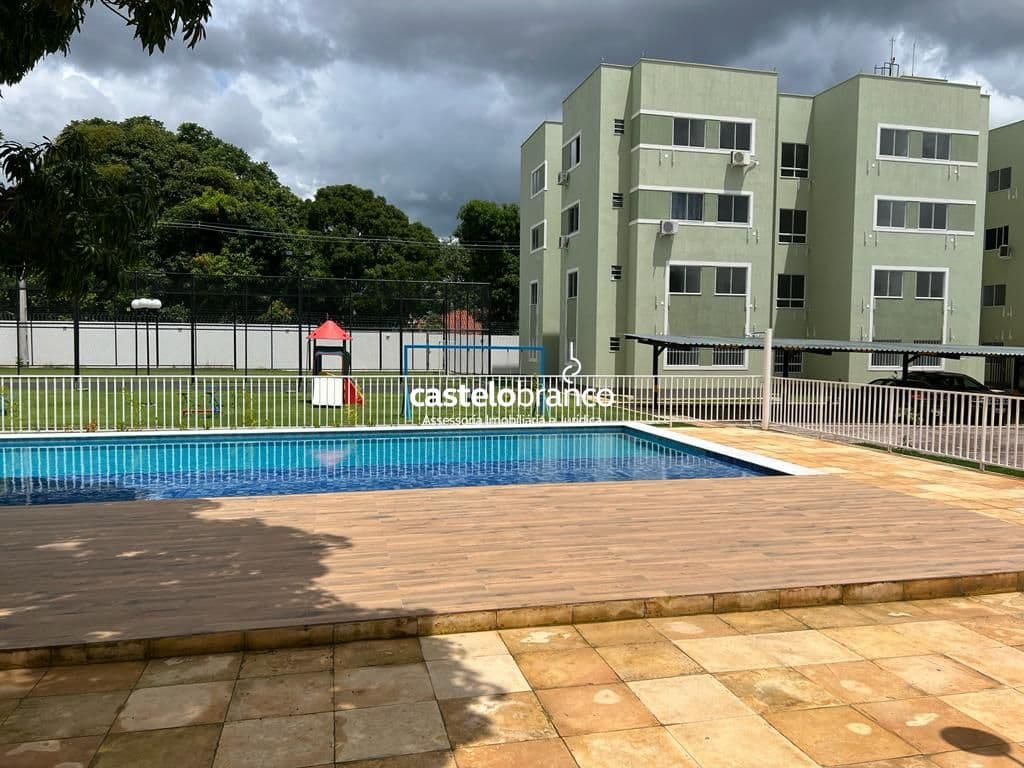Apartamentos com área de 59,04m², contendo 03 quartos, sendo 01 suíte, 01 banheiro social, sala, cozinha, área de serviço e circulação.